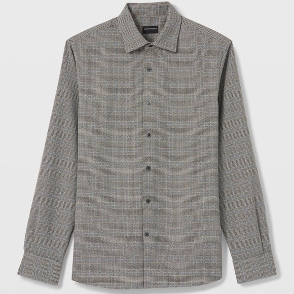 Plaid Refined Twill Shirt - New With Tags - NEVER WORN - Grey Multi - Picture 6 of 6